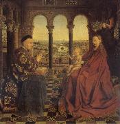 Jan Van Eyck Madonna of chancellor Rolin oil painting